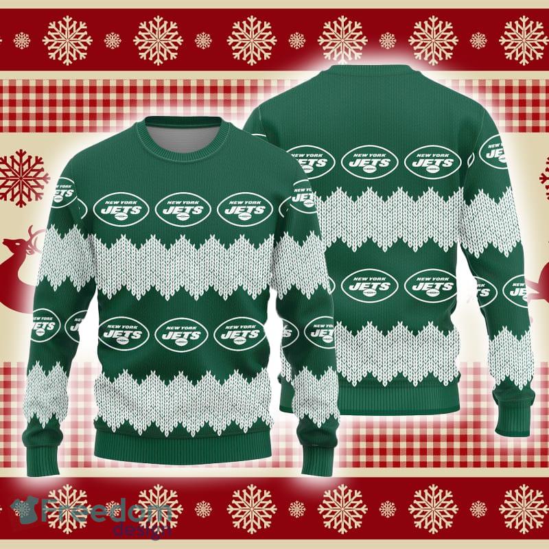 New York Jets Teams Pine Trees Pattern Knitted Sweater For Christmas -  Freedomdesign