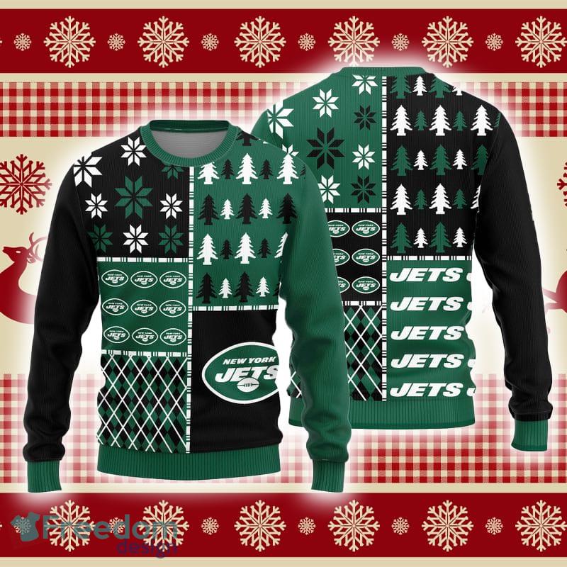 New York Jets Dog Family Holiday Ugly Sweater, Size: L