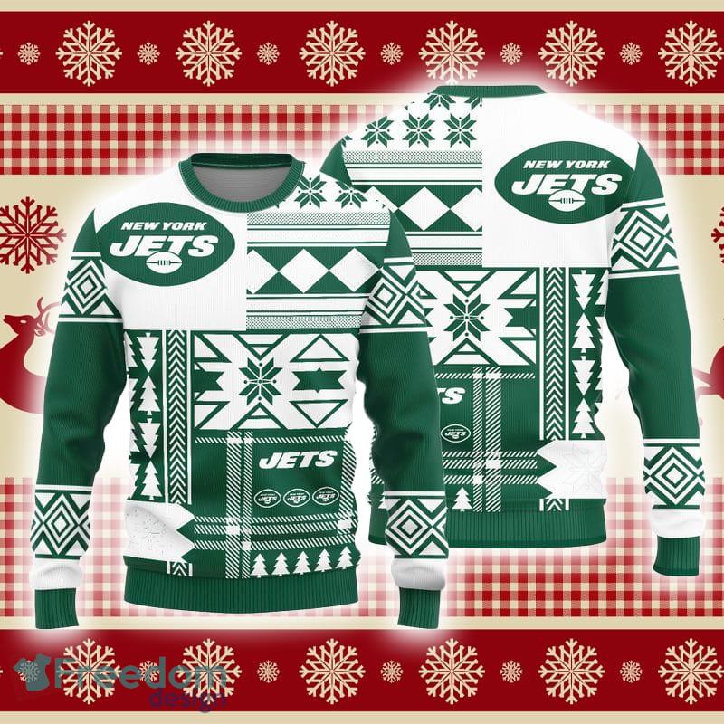 New York Jets Ugly Sweater Knit Polo - Green/Black