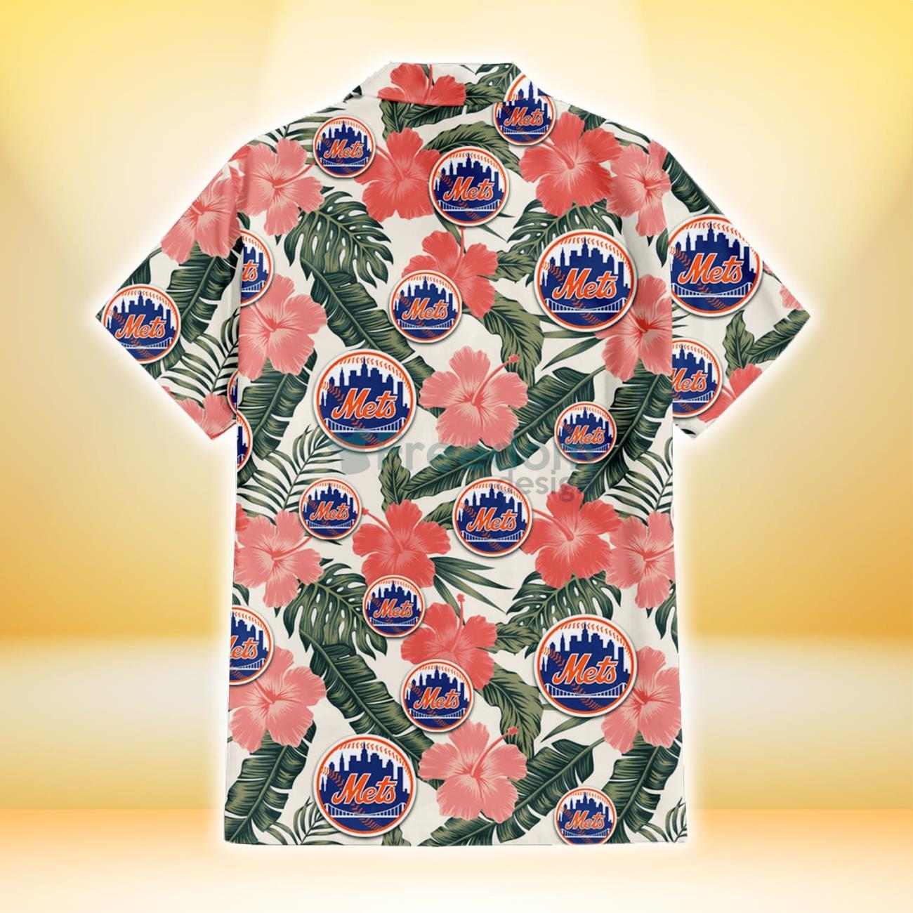 New York Mets MLB American Flower Hawaiian Shirt - Growkoc