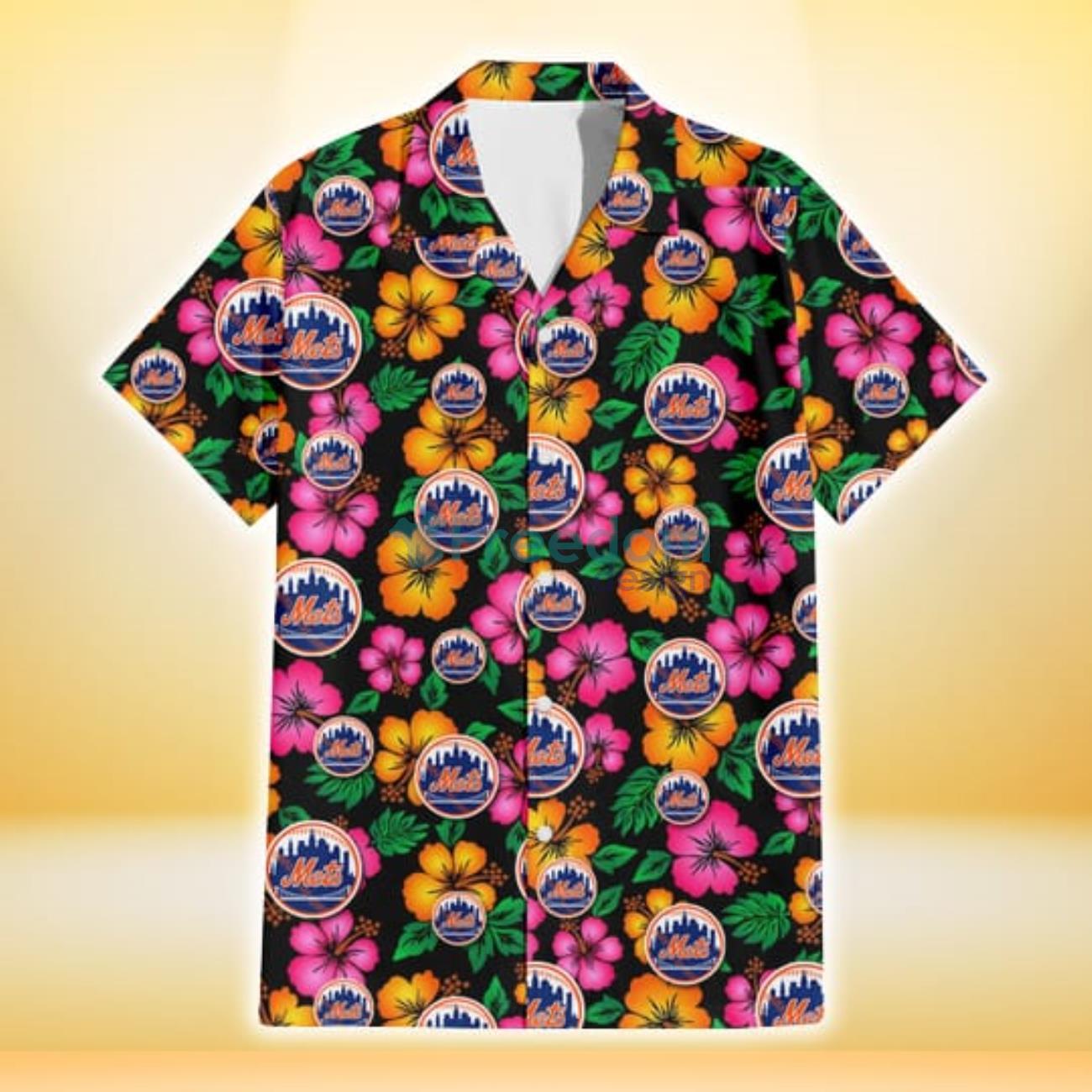 New York Mets Hibiscus Pattern Vintage Hawaiian Shirt For Men Women -  Freedomdesign