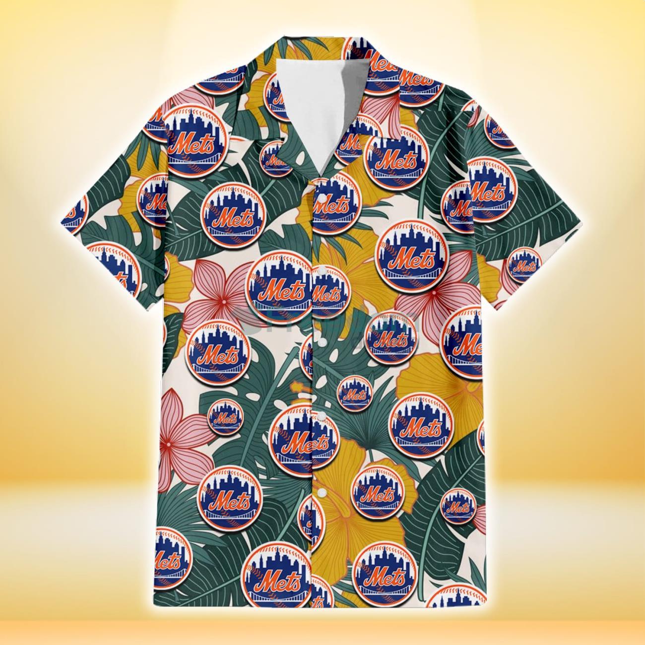 New York Mets MLB Flower Sky Coconut Hawaiian Shirt - YesItCustom