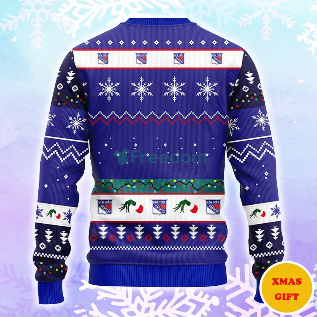 New York Rangers 12 Grinch Xmas Day Christmas AOP Sweater Product Photo 2