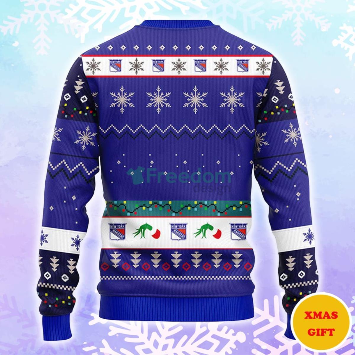 New York Rangers Grinch Christmas AOP Sweater Product Photo 2