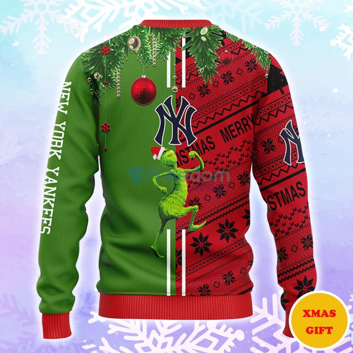 New York Yankees Grinch & Scooby-doo Christmas AOP Sweater Product Photo 2