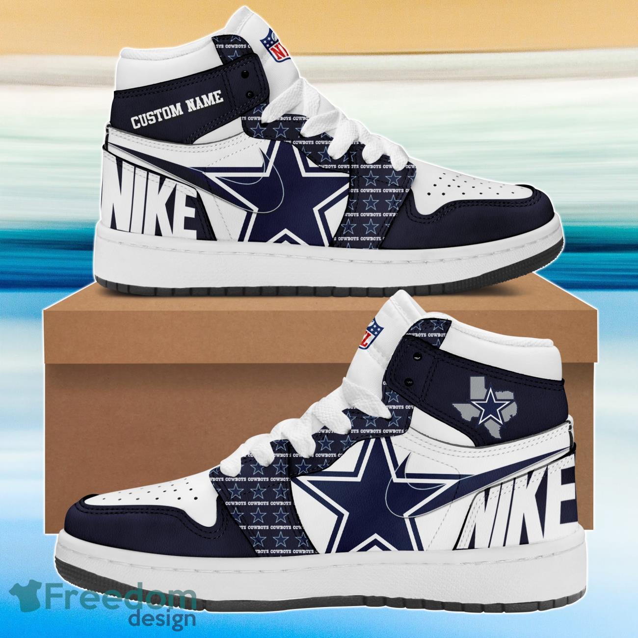 Dallas Cowboys Custom Ball Air Force Shoes For Fans