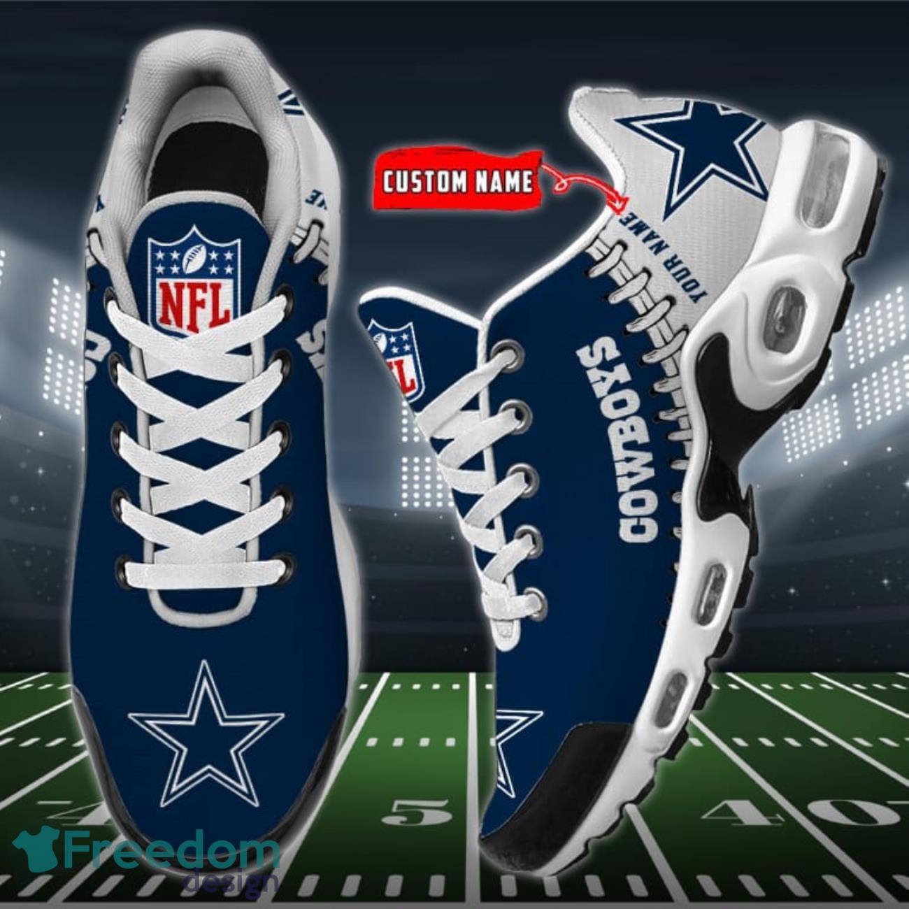 NFL Dallas Cowboys Air Cushion Sports Shoes Custom Name Product Photo 2