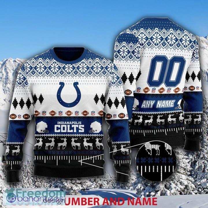 Indianapolis Colts Nfl Custom Name Number Ugly Christmas Sweater - Shibtee  Clothing