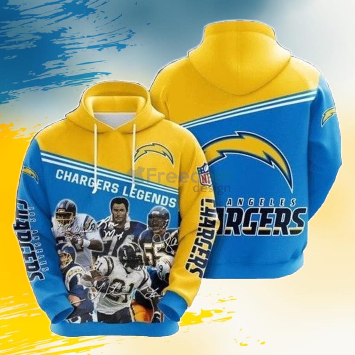 NFL Los Angeles Chargers Legends 3D Pullover Hoodie For Fans Product Photo 1