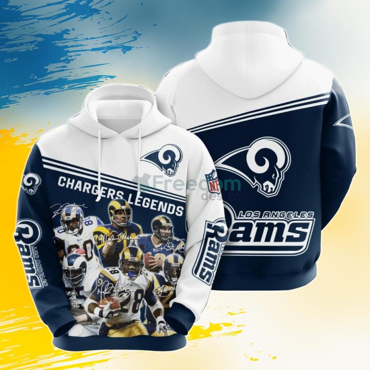 NFL Los Angeles Rams Legends 3D Pullover Hoodie For Fans Product Photo 1