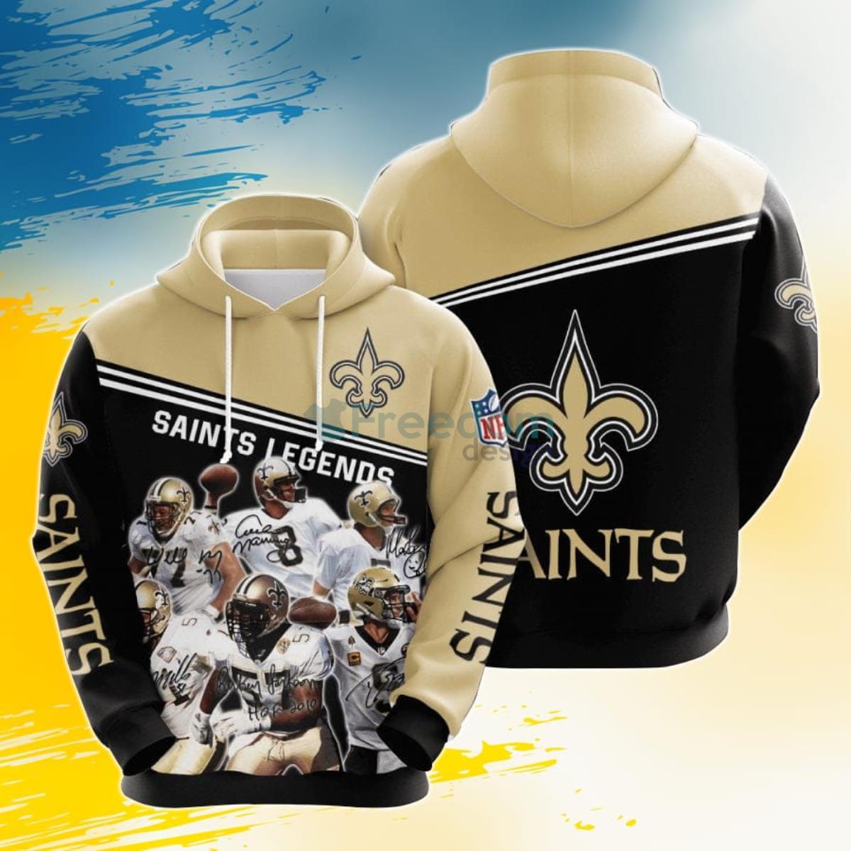 NFL New Orleans Saints Legends 3D Pullover Hoodie For Fans Product Photo 1