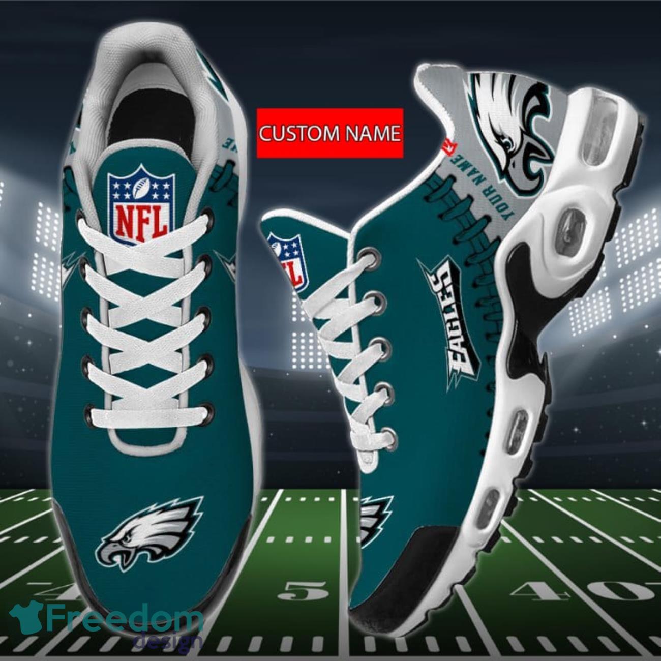 NFL Philadelphia Eagles Air Cushion Sports Shoes Custom Name Product Photo 2