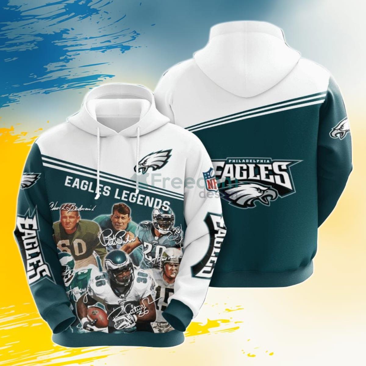 NFL Philadelphia Eagles Legends 3D Pullover Hoodie For Fans Product Photo 1