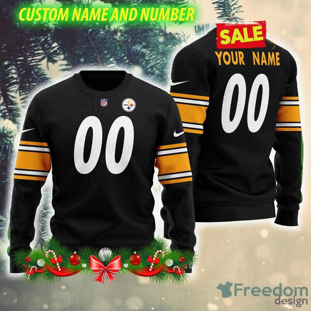 NFL Pittsburgh Steelers Custom Name And Number Christmas Gift For