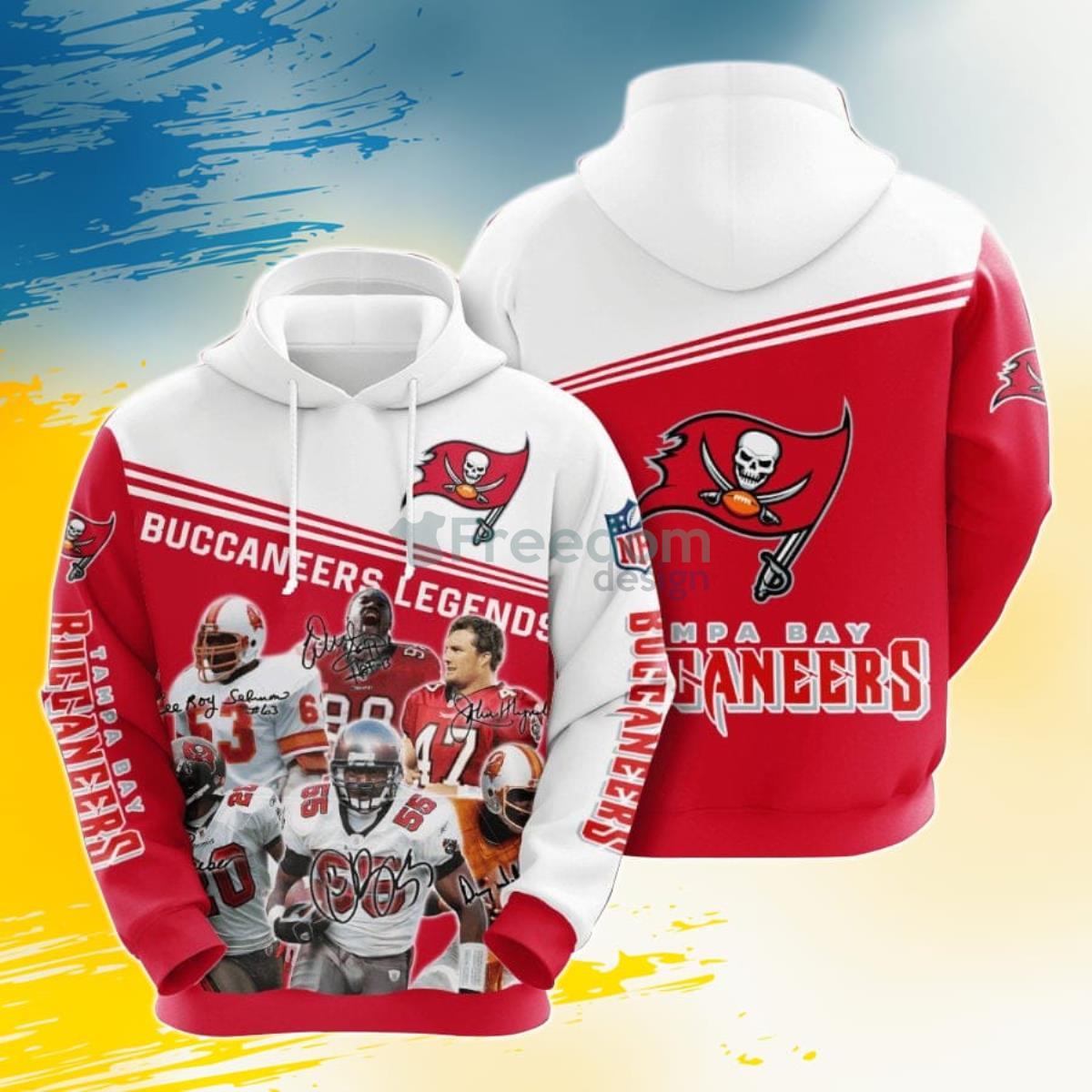 NFL Tampa Bay Buccaneers Legends 3D Pullover Hoodie For Fans Product Photo 1