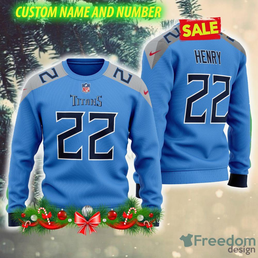 Custom Name And Number NFL Tennessee Titans Team Ugly Christmas Sweater  Christmas Gift