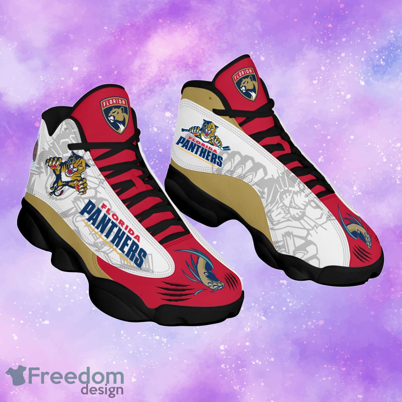 Carolina Panthers Football Team Air Jordan 13 Custom Name Sneakers