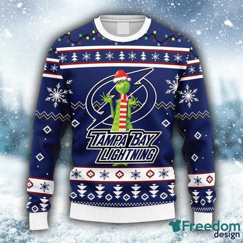 Tampa Bay Lightning 12 Grinch Xmas Day Christmas AOP Sweater