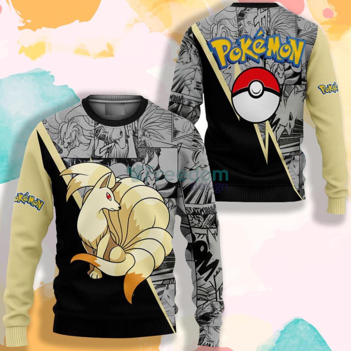 Ninetales Anime Pokemon AOP Sweater Product Photo 1