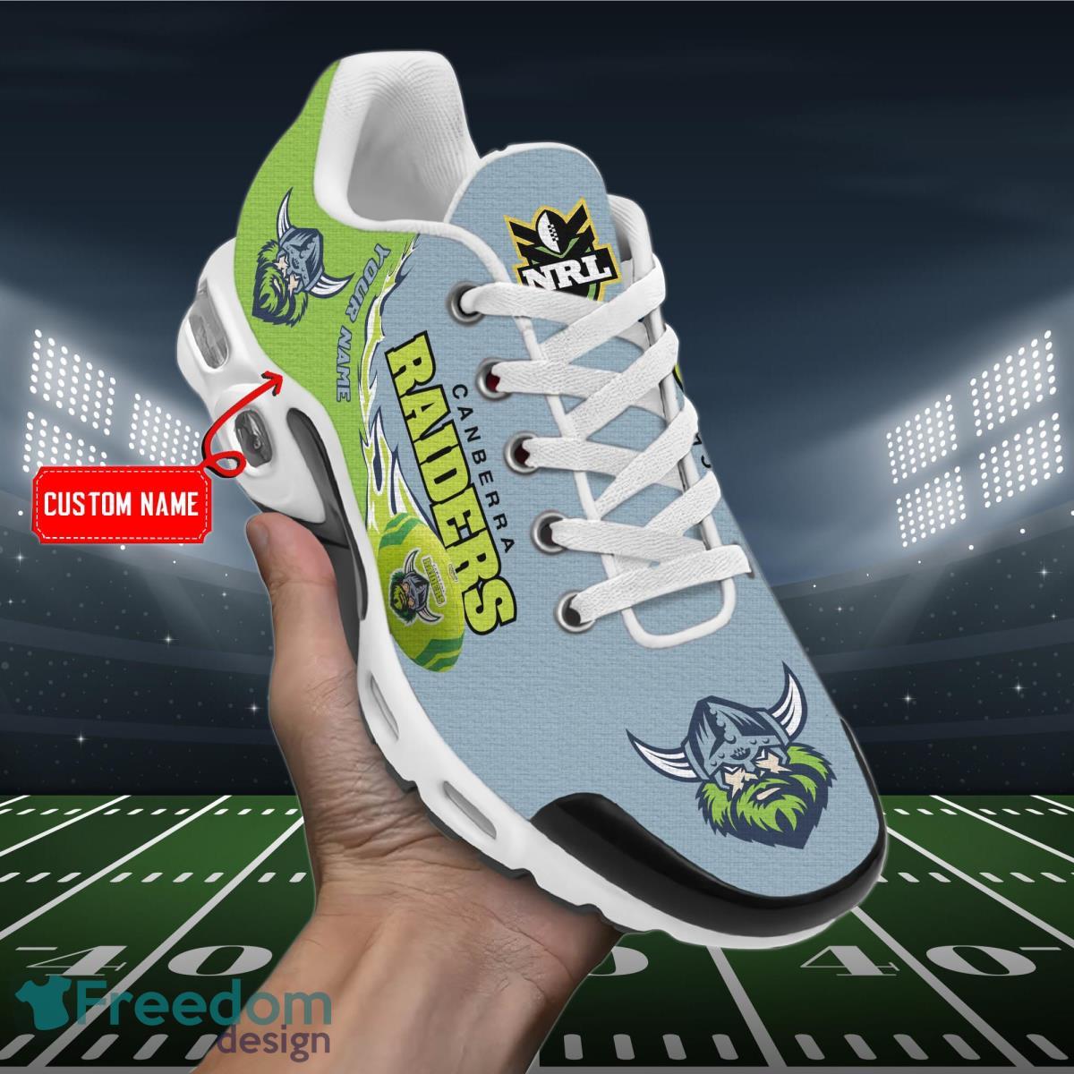 NRL Canberra Raiders Air Cushion Sport Shoes Custom Name Product Photo 2