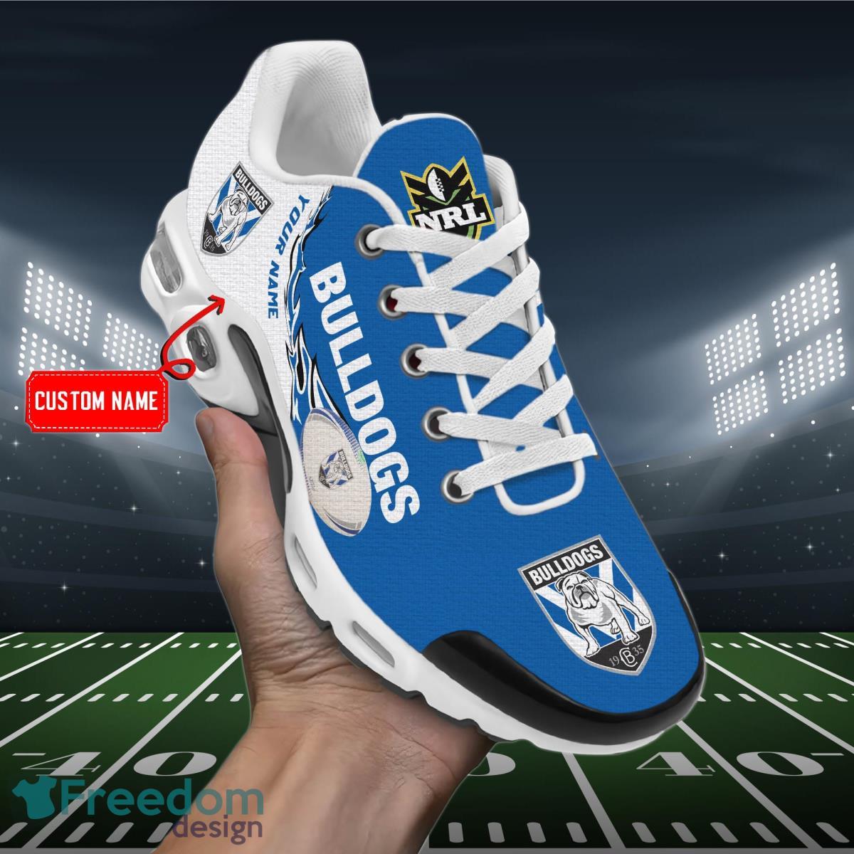 NRL Canterbury-Bankstown Bulldogs Air Cushion Sport Shoes Custom Name Product Photo 2