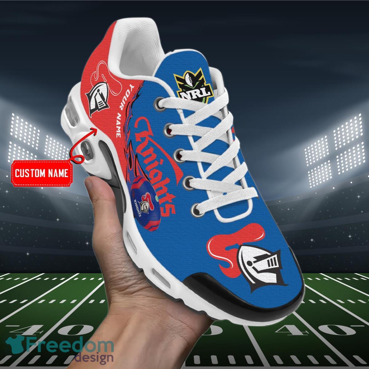 NRL Newcastle Knights Air Cushion Sport Shoes Custom Name Product Photo 2