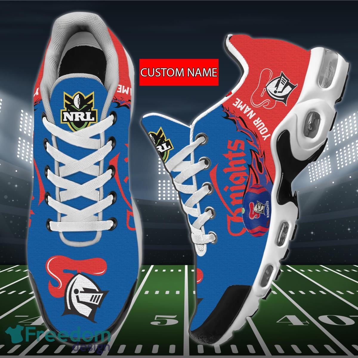 NRL Newcastle Knights Air Cushion Sport Shoes Custom Name Product Photo 1