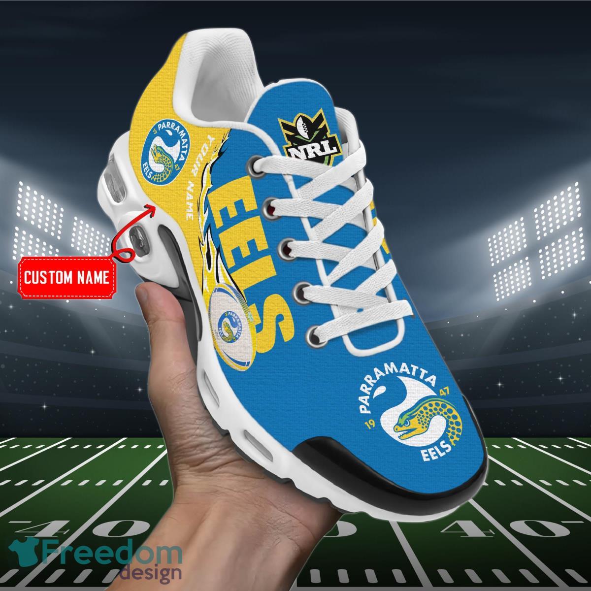 NRL Parramatta Eels Air Cushion Sport Shoes Custom Name Product Photo 2