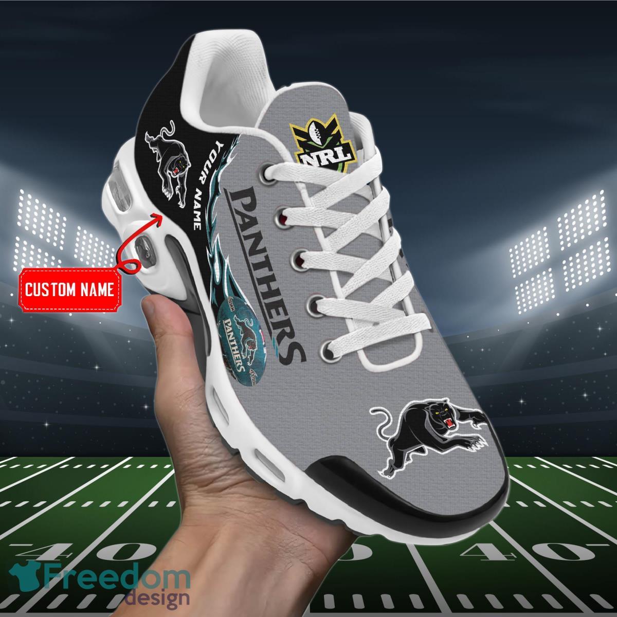 NRL Penrith Panthers Air Cushion Sport Shoes Custom Name Product Photo 2