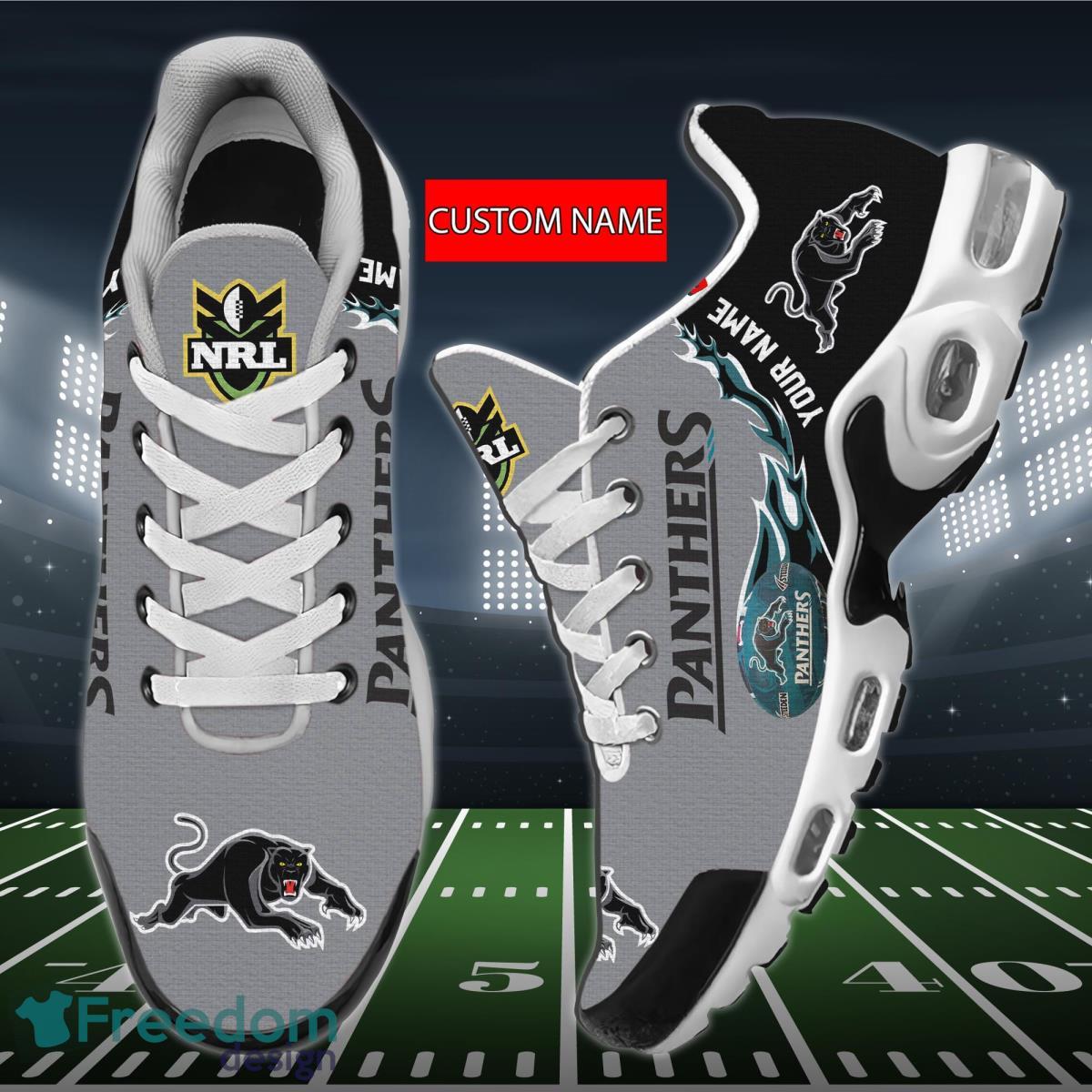 NRL Penrith Panthers Air Cushion Sport Shoes Custom Name Product Photo 1