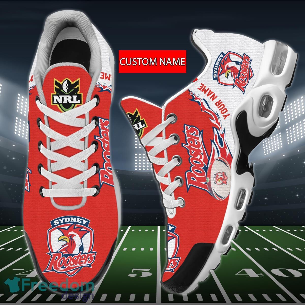 NRL Sydney Roosters Air Cushion Sport Shoes Custom Name Product Photo 1