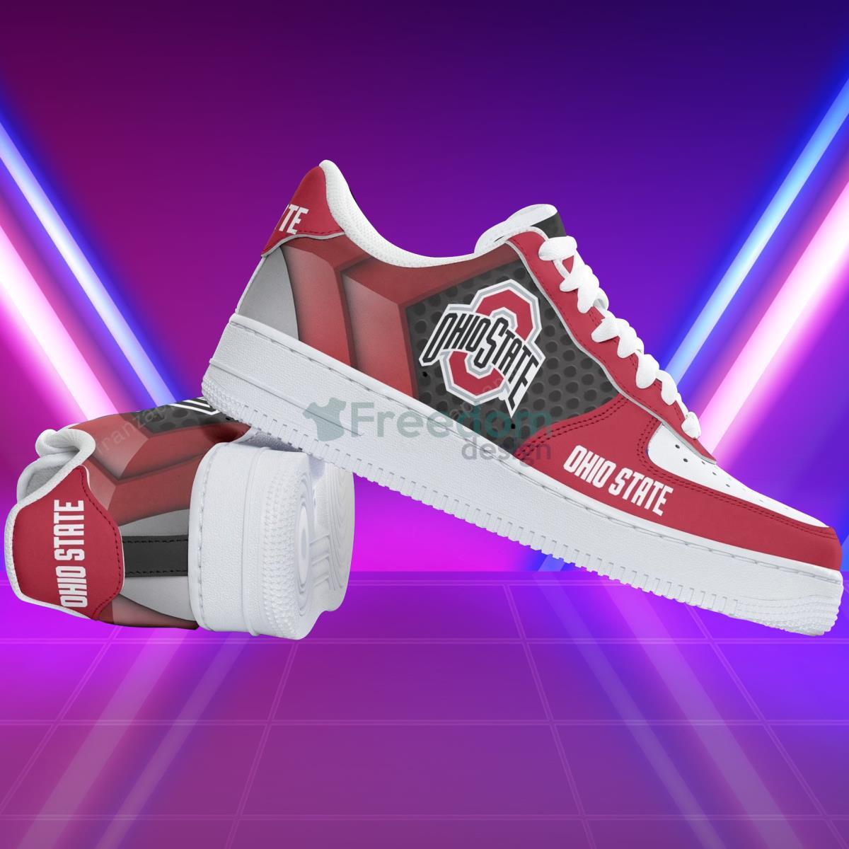 Ohio State Buckeyes Football Team Style Air Force Shoes Product Photo 2