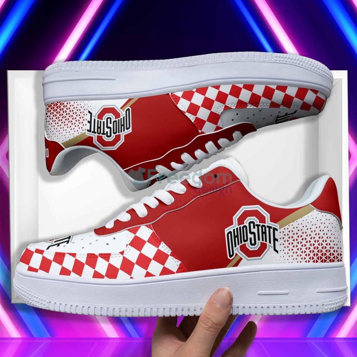 Ohio State Buckeyes Football Team Style Air Force Shoes For Fans Product Photo 2