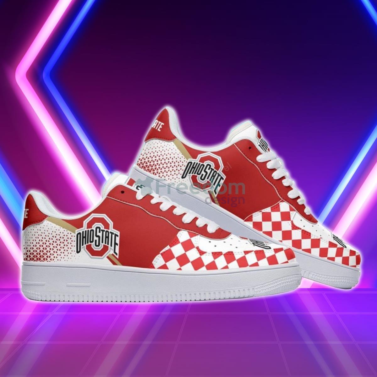 Ohio State Buckeyes Football Team Style Air Force Shoes For Fans Product Photo 1