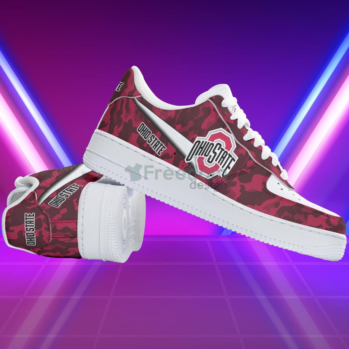 Ohio State Buckeyes Football Team Style Design Air Force Shoes Product Photo 2