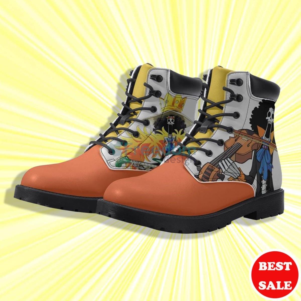 One Piece Brook Anime Leather Boots Product Photo 2