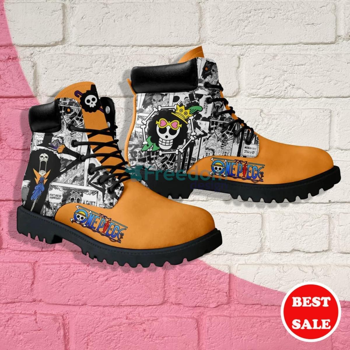 One Piece Brook Manga Anime Leather Boots Product Photo 2