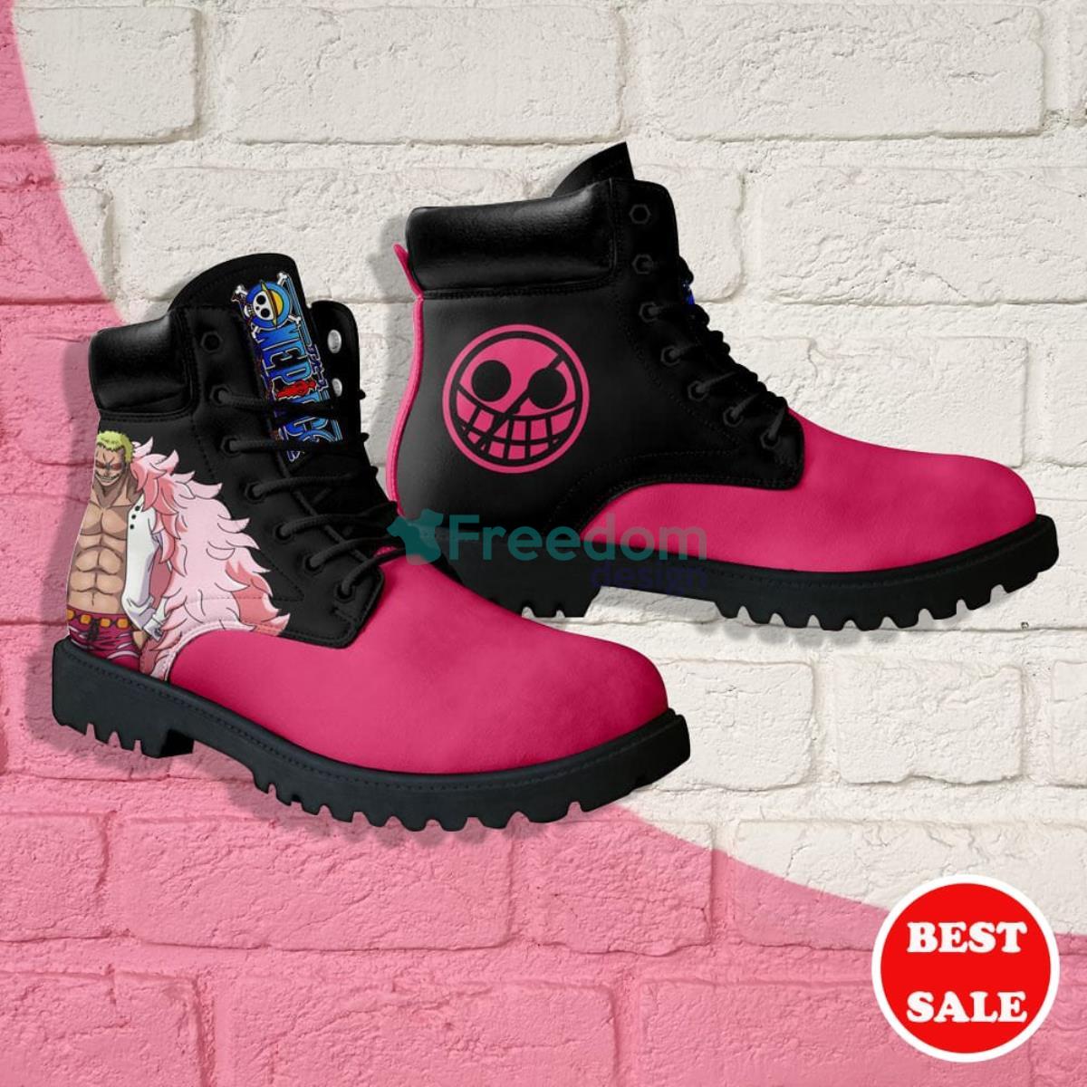 One Piece Donquixote Doflamingo Simple Style Leather Boots Product Photo 2