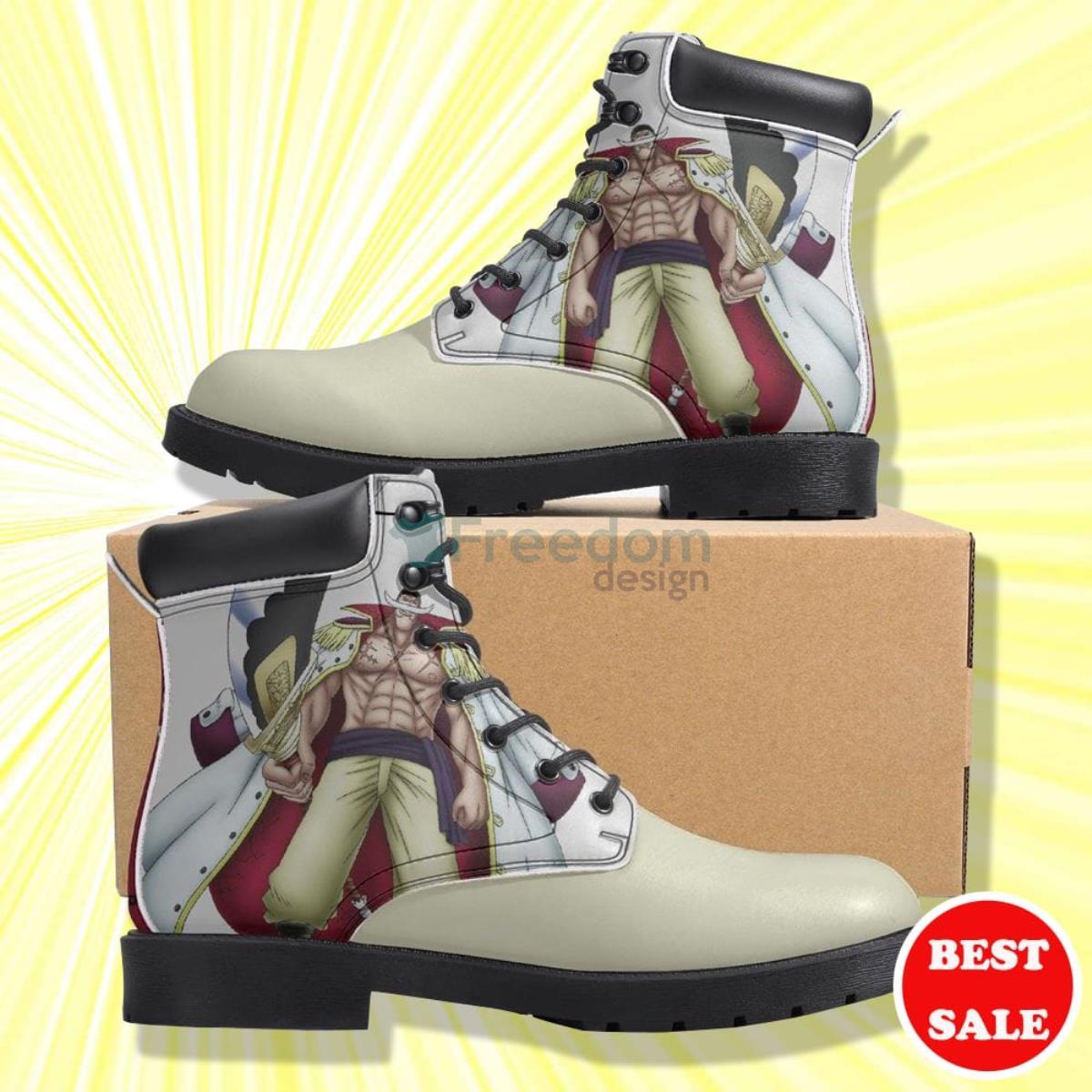 One Piece Edward NewGate Anime Leather Boots Product Photo 1