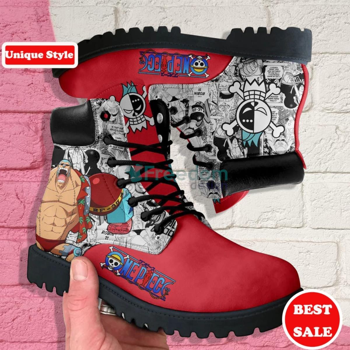 One Piece Franky Manga Anime Leather Boots Product Photo 1