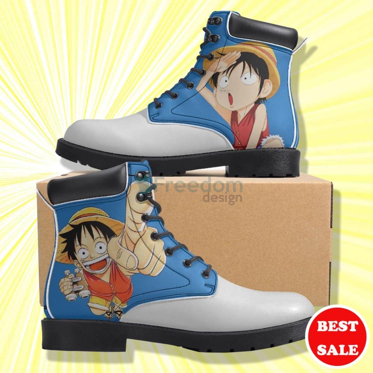 One Piece Luffy Anime Leather Boots Product Photo 1