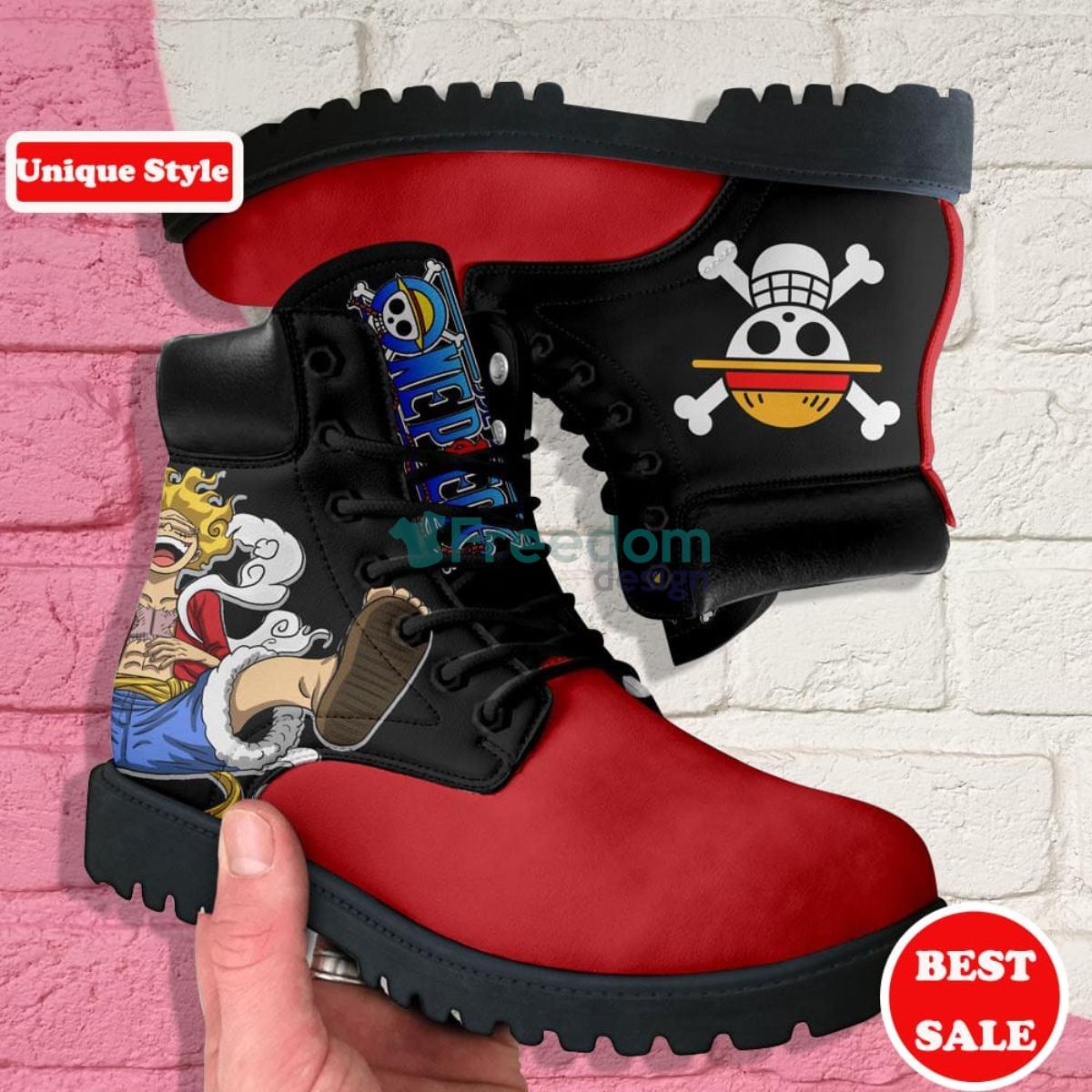 One Piece Luffy Gear 5 Simple Style Leather Boots Product Photo 1