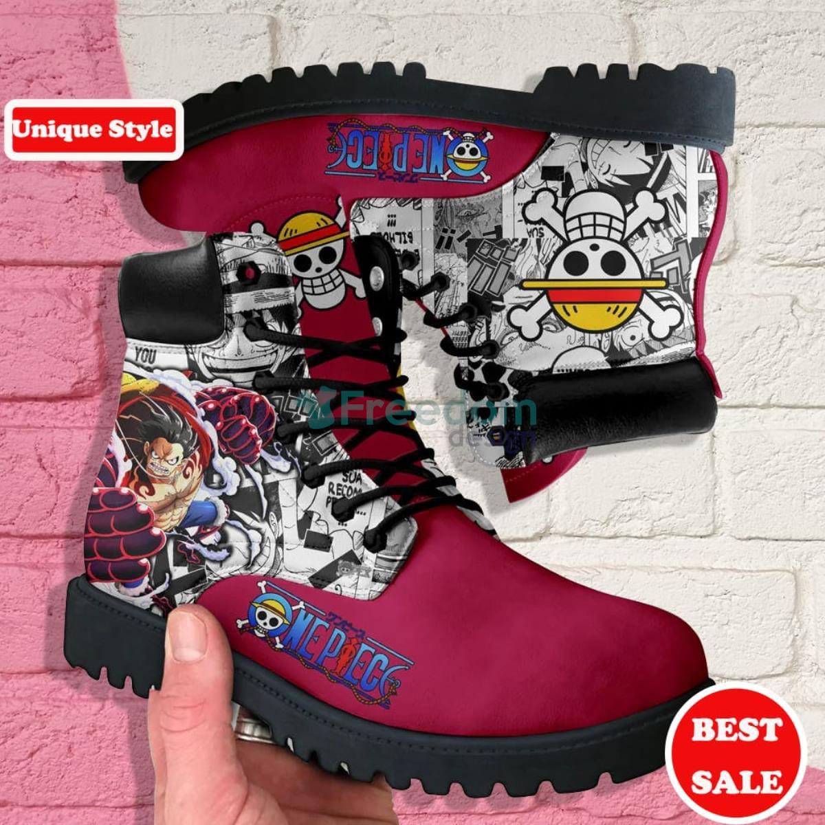 One Piece Luffy Gear Manga Anime Leather Boots Product Photo 1