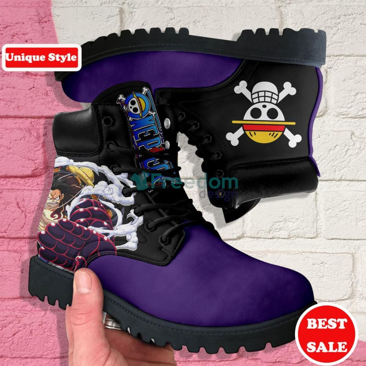 One Piece Luffy Gear Simple Style Leather Boots Product Photo 1