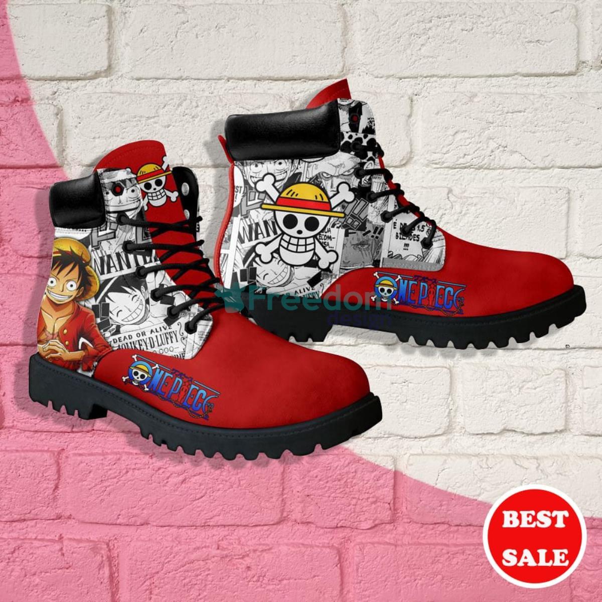 One Piece Luffy Manga Anime Leather Boots Product Photo 2