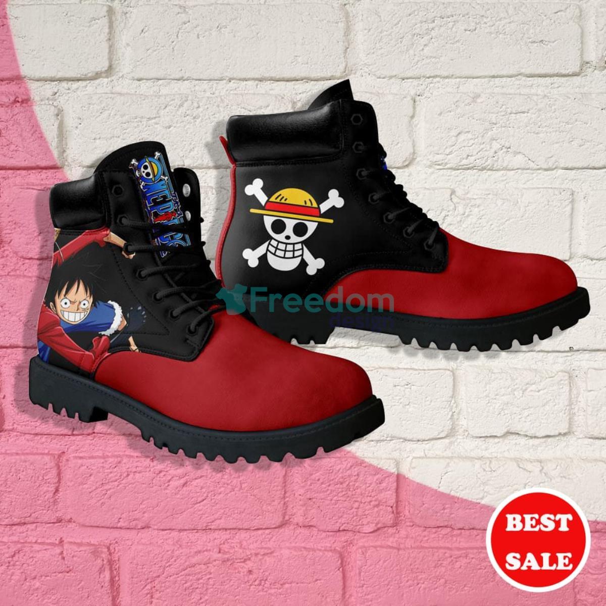 One Piece Luffy Simple Style Leather Boots Product Photo 2