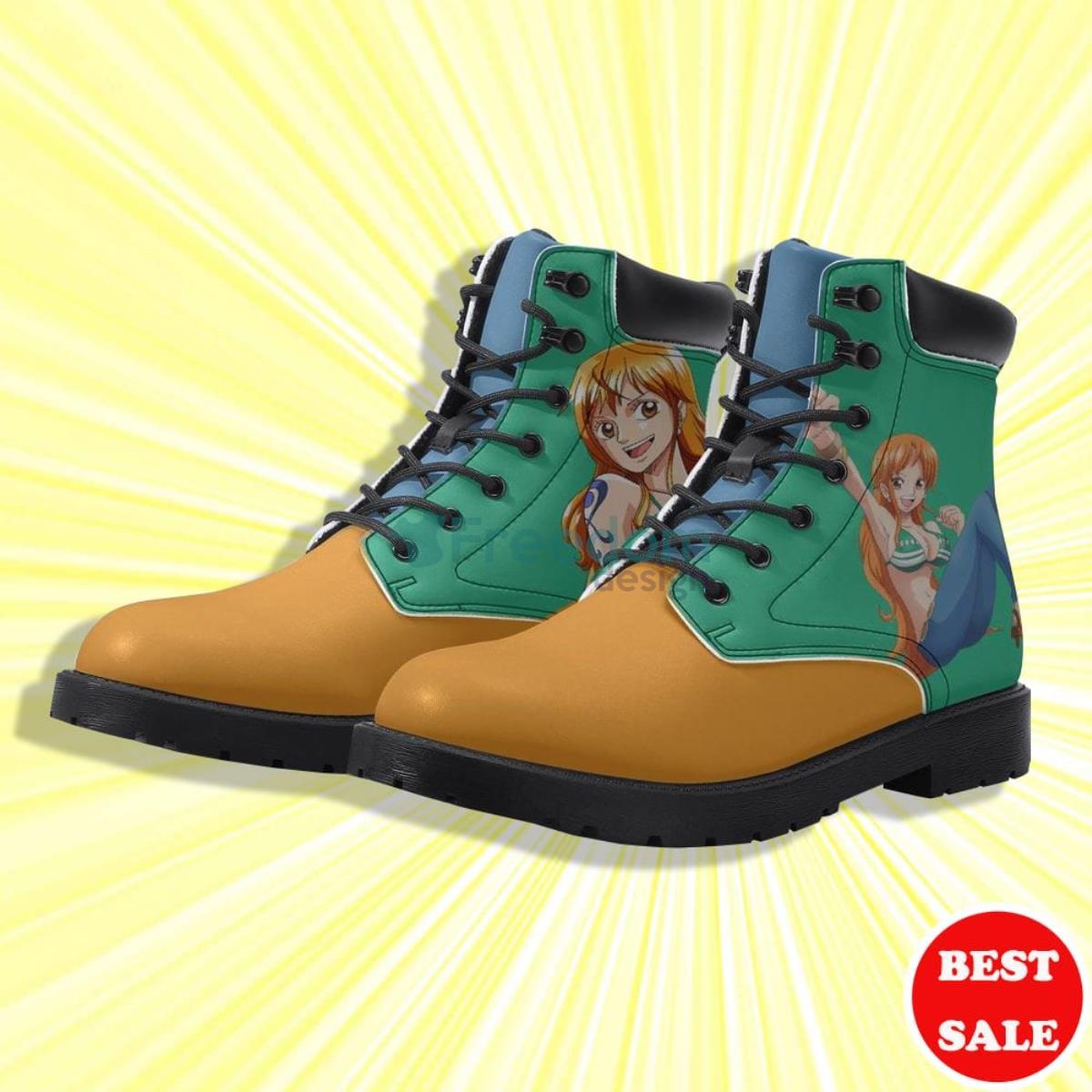 One Piece Nami Anime Leather Boots Product Photo 2