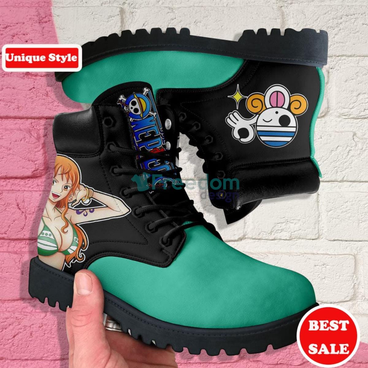 One Piece Nami Simple Style Leather Boots Product Photo 1