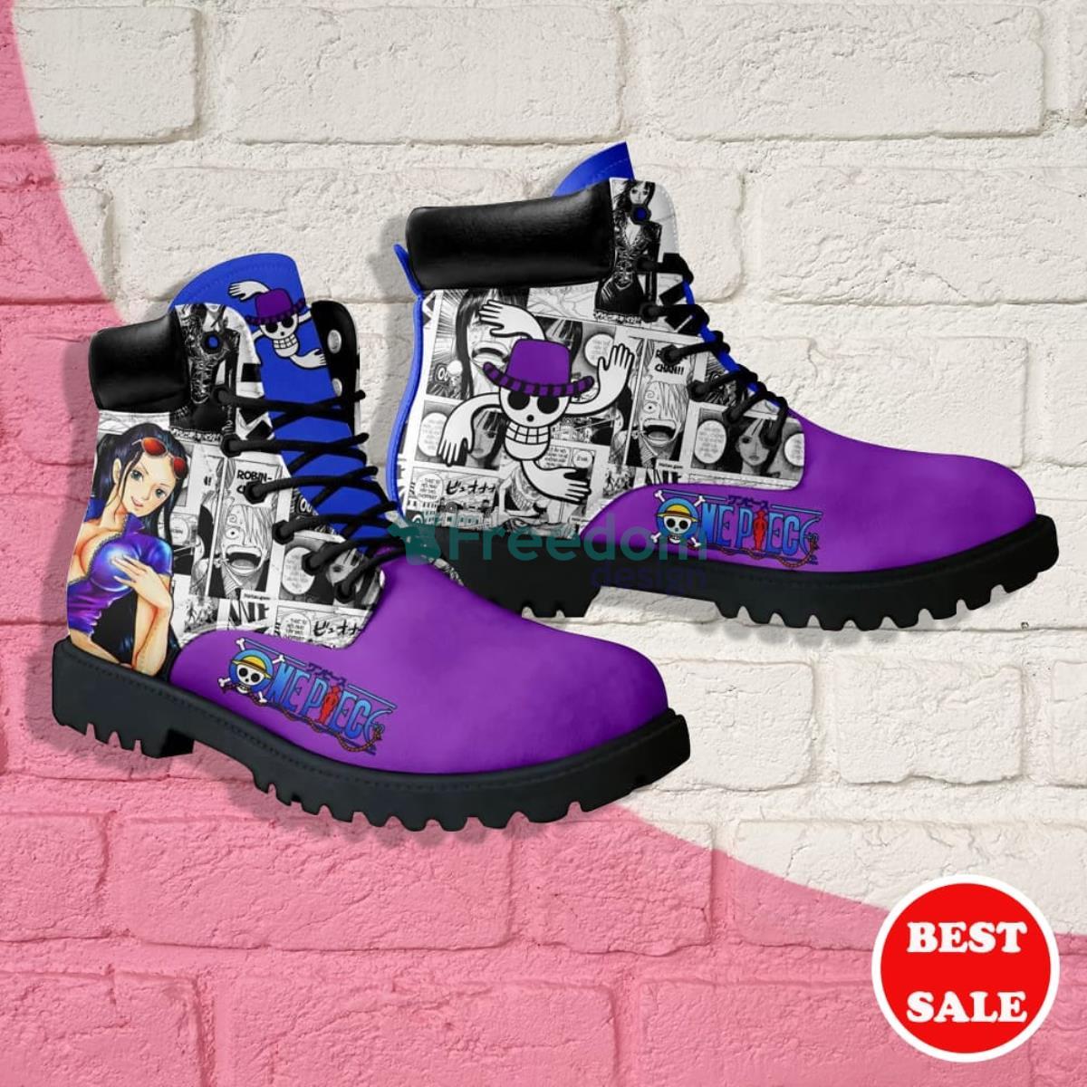 One Piece Nico Robin Manga Anime Leather Boots Product Photo 2