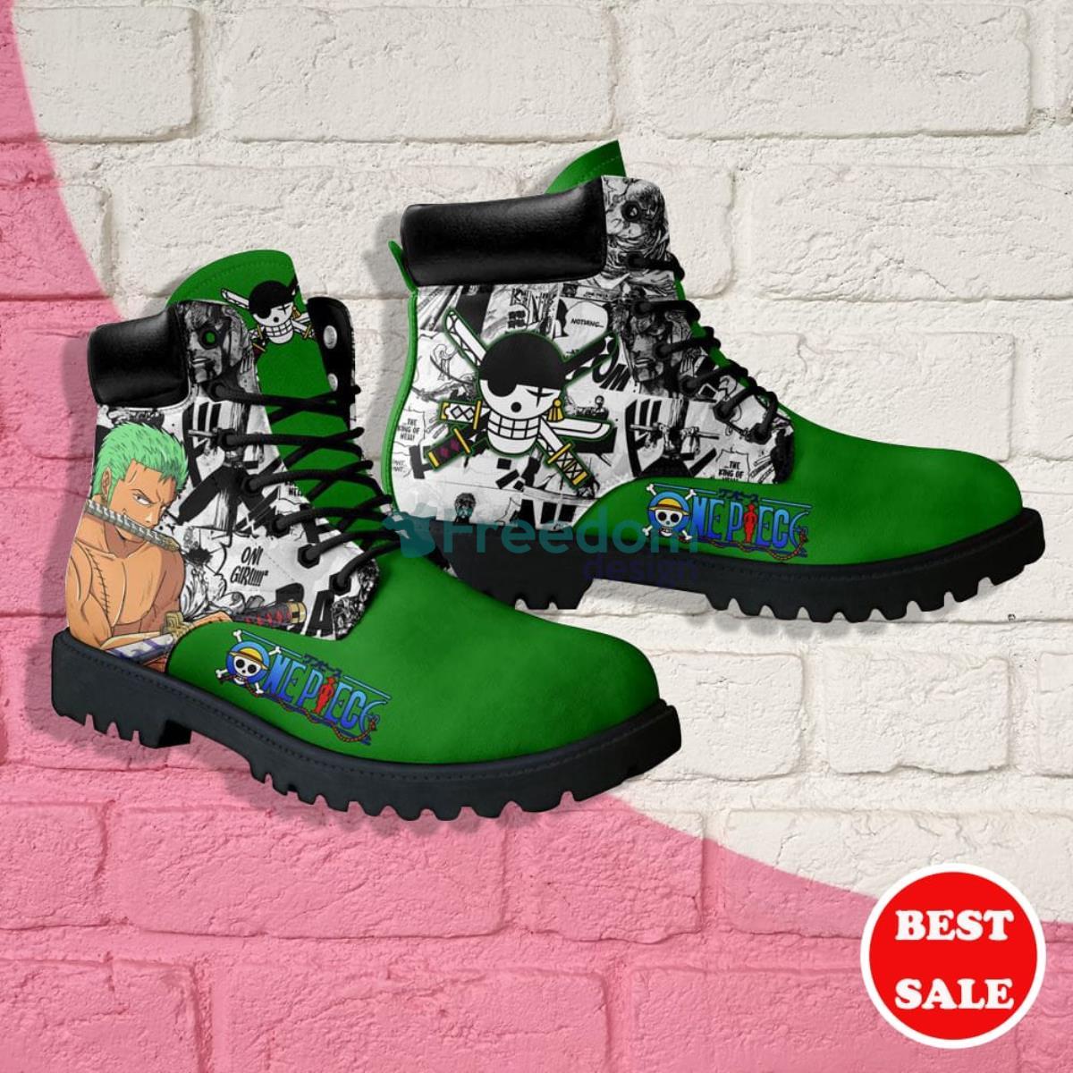 One Piece Roronoa Zoro Manga Anime Leather Boots Product Photo 2